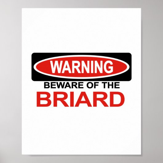 Vorsicht vor Briard Poster (Vorne)