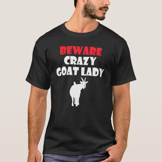 Vorsicht vor Crazy Goat Lady Goats T-Shirt (Vorderseite)