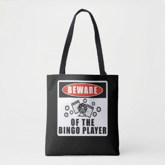 Vorsicht vor dem Bingo-Spieler Funny Lucky Gamblin Tasche
