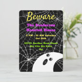 Vorsicht vor dem Black Spider Weds Ghost-Halloween (Stehend Vorderseite)