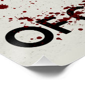 Vorsicht vor dem Chupacabra-Zeichen Poster (Ecke)