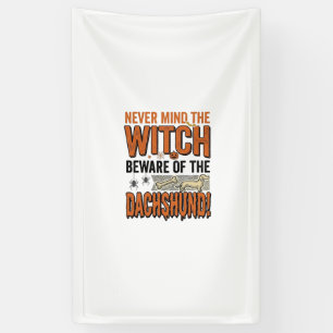 Vorsicht vor dem Dackel Halloween Hexe Shirt_1 Banner