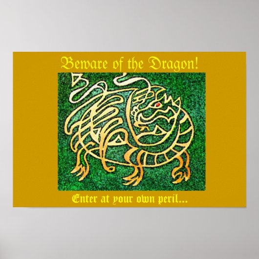 Vorsicht vor dem Drachen Poster (Vorne)