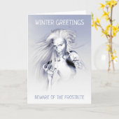 Vorsicht vor dem Erfrierungstod. Eisvampir Karte (Gelbe Blume)