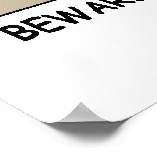 Vorsicht vor dem Fallende von Objekten Poster (Ecke)