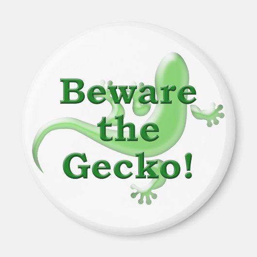 Vorsicht vor dem Gecko! Magnet (Vorne)