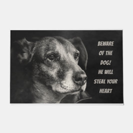 Vorsicht vor dem Hund, Haustier Foto Fußmatte