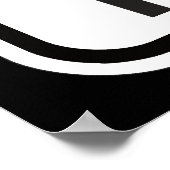 Vorsicht vor dem Hundeschrift Poster (Ecke)