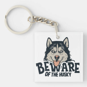 Vorsicht vor dem Husky - Vintager Horror Movie Pos Schlüsselanhänger