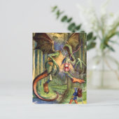 Vorsicht vor dem Jabberwock, mein Sohn! Postkarte (Stehend Vorderseite)