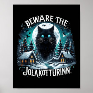 Vorsicht vor dem Jolakotturin Weihnachten Katze Is Poster