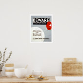 Vorsicht vor dem Krebs-Quack (Leinwand) Poster (Küche)