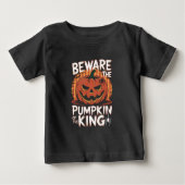 Vorsicht vor dem Kürbis des Königs Halloween Baby T-shirt (Vorderseite)