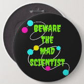 Vorsicht vor dem Mad Scientist Black Button (Vorne & Hinten)