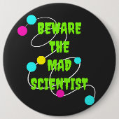 Vorsicht vor dem Mad Scientist Black Button (Vorderseite)