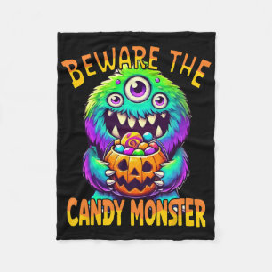 Vorsicht vor dem Niedlichen Halloween-Monster des Fleecedecke