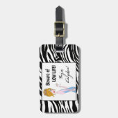 "Vorsicht vor dem niedrigen Leben!" Gepäckmarken Gepäckanhänger (Vorderseite vertikal)