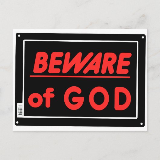 Vorsicht vor dem Parody-Yard-Zeichen Postkarte (Vorderseite)