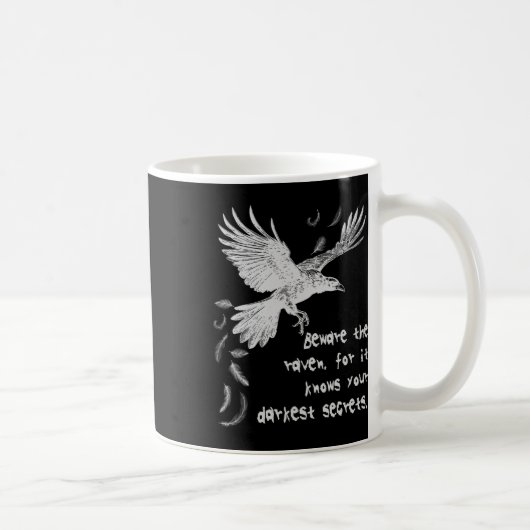 Vorsicht vor dem raven Halloween-Kostümtrick oder  Kaffeetasse (Rechts)