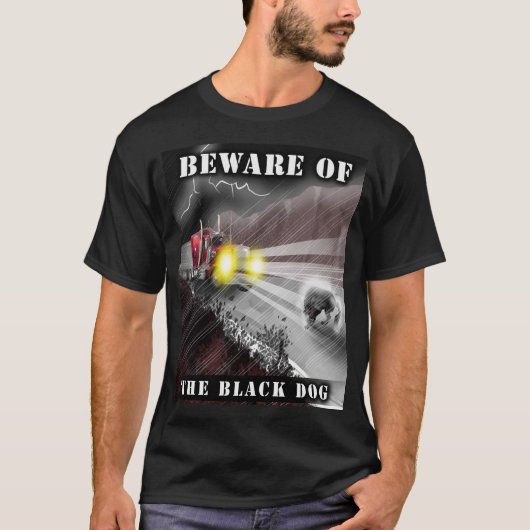 Vorsicht vor dem Schwarzen Hund (Portrait) T-Shirt (Vorderseite)