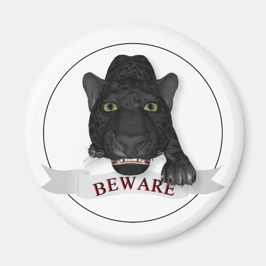 Vorsicht vor dem Schwarzen Panther! Magnet (Vorne)