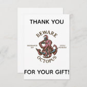 Vorsicht vor dem Tentakelmonster der Auktion Dankeskarte (Vorne/Hinten)