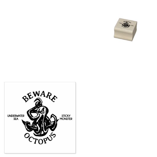 Vorsicht vor dem Tentakelmonster der Auktion Gummistempel (Stempel)