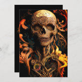 Vorsicht vor dem Toten Halloween Einladung (Vorne/Hinten)