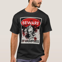 Vorsicht vor dem Vampires-Zeichen T-Shirt