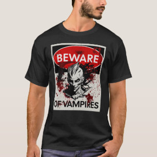 Vorsicht vor dem Vampires-Zeichen T-Shirt
