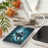 Vorsicht vor dem Vollmond Halloween-Acrylic-Schlüs Schlüsselanhänger (Vorderseite rechts)