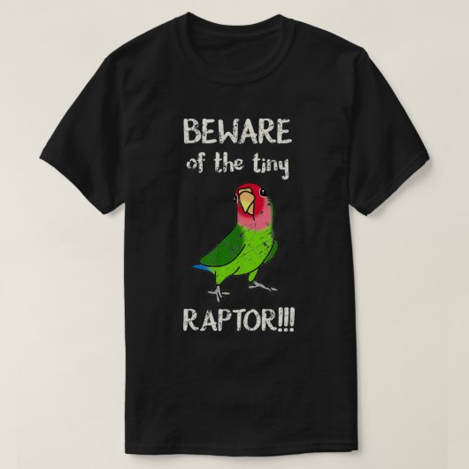 Vorsicht vor dem winzigen Gesicht des Raptor Green T-Shirt (Design vorne)
