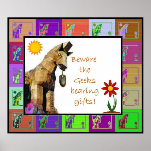 Vorsicht vor den Geeks mit Geschenken Poster (Vorne)