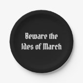 Vorsicht vor den Iden des März Pappteller (Vorderseite)
