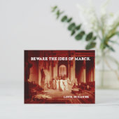 Vorsicht vor den Iden des März Postkarte (Stehend Vorderseite)