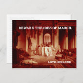 Vorsicht vor den Iden des März Postkarte (Vorne/Hinten)