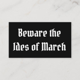 Vorsicht vor den Iden des März Visitenkarte