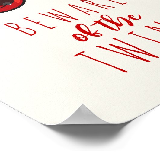 Vorsicht vor den Twins Coole Kirschen Kid's Art Poster (Ecke)