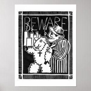 Vorsicht vor den Unternehmen in der Kleidung der S Poster