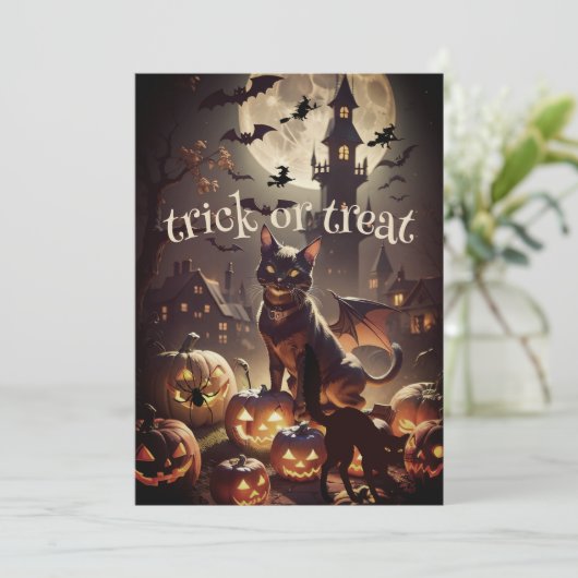 Vorsicht vor der Einladung von Black Cats Hallowee (Stehend Vorderseite)