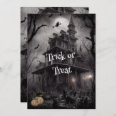 Vorsicht vor der Einladung von Hexen-Halloween-Par (Vorne/Hinten)