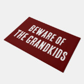 Vorsicht vor der Großkinder-Türmat Fußmatte (Schrägansicht)