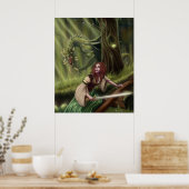 Vorsicht vor der Holzkanavas-Print Poster (Küche)