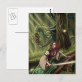 Vorsicht vor der Holzpostkarte Postkarte (Vorne/Hinten)