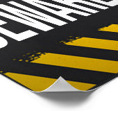 Vorsicht vor der Hundeschrift Poster (Ecke)