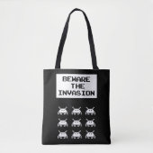 Vorsicht vor der Invasion, Geek Design Tasche (Vorderseite)