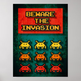 Vorsicht vor der Invasion Poster