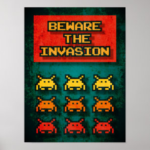 Vorsicht vor der Invasion Poster