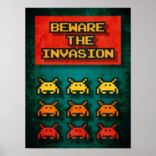 Vorsicht vor der Invasion Poster (Vorne)