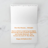 "Vorsicht vor der Jack-O’-The-Marsh" Hallowe’en Ca Karte (Innenseite)